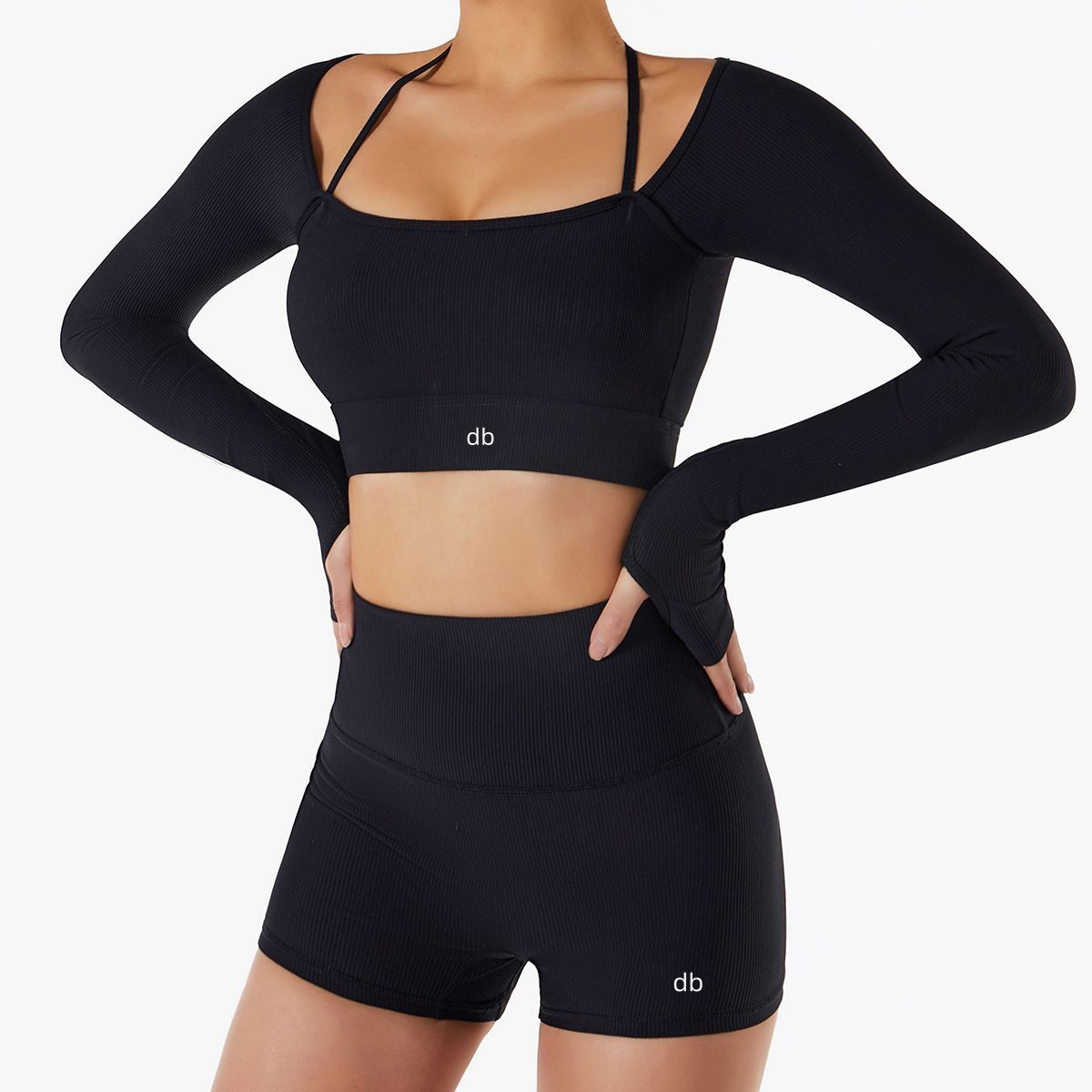 Women's Long-sleeved Yoga T-shirt With Chest Pads, Quick-drying Sports Top, Fitness Wear For Outdoor Use_ecoleips.com