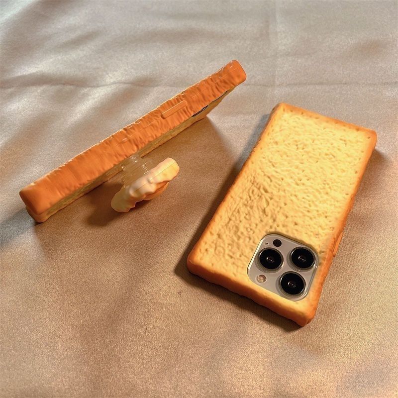 Custodia per telefono 3D Bread Toast compatibile con iPhone 15 Pro Max 14/11 antiurto 12_voghion.com