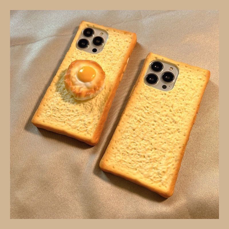 Custodia per telefono 3D Bread Toast compatibile con iPhone 15 Pro Max 14/11 antiurto 12_voghion.com
