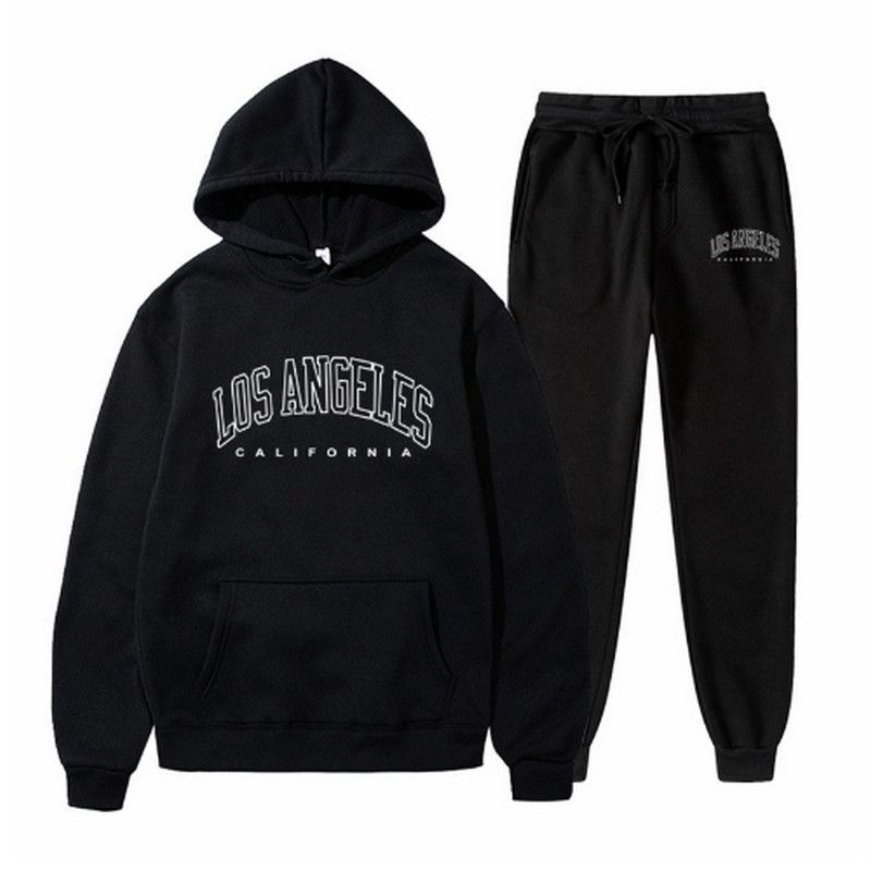 Conjunto de sudadera unisex con capucha informal de moda para hombre, primavera y otoño_voghion.com