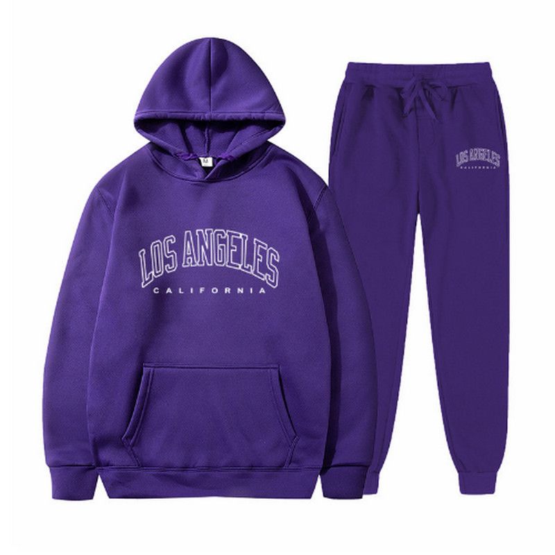 Conjunto de sudadera con capucha y pantalón hombre primavera_voghion.com