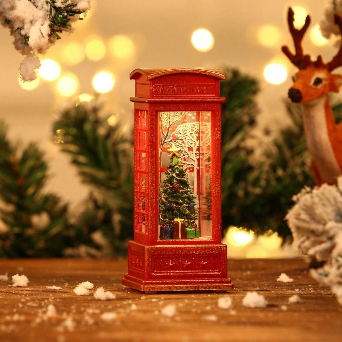 Decorations, Gifts, Creative Christmas Tree, Santa Claus, Snowman, Wind Lights, Scene, Atmosphere, Nightlight_voghion.com