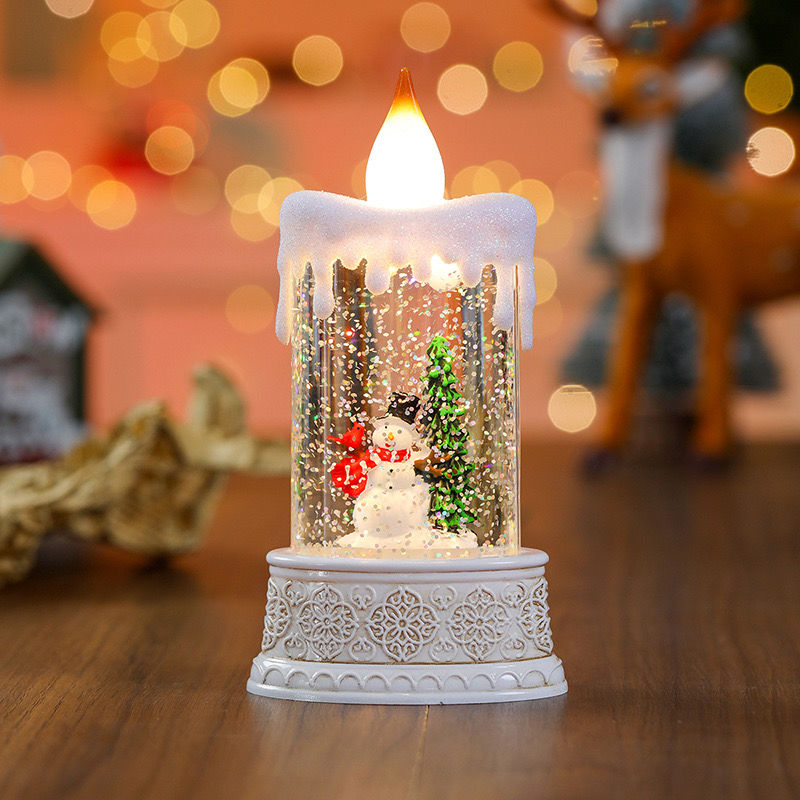 Decorations, Gifts, Creative Christmas Tree, Santa Claus, Snowman, Wind Lights, Scene, Atmosphere, Nightlight_voghion.com