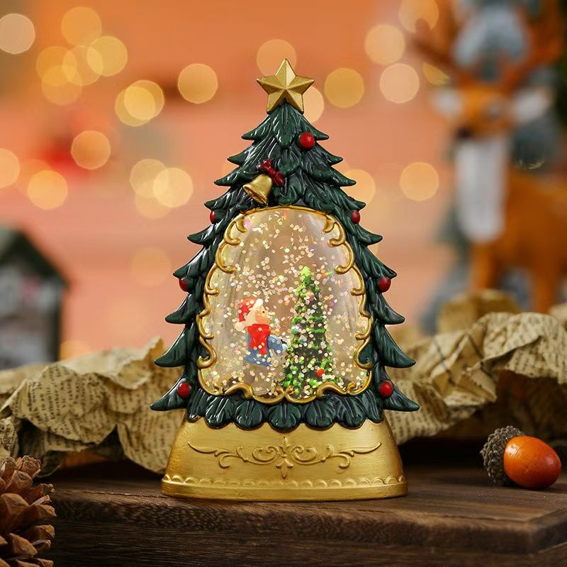 Decorations, Gifts, Creative Christmas Tree, Santa Claus, Snowman, Wind Lights, Scene, Atmosphere, Nightlight_voghion.com