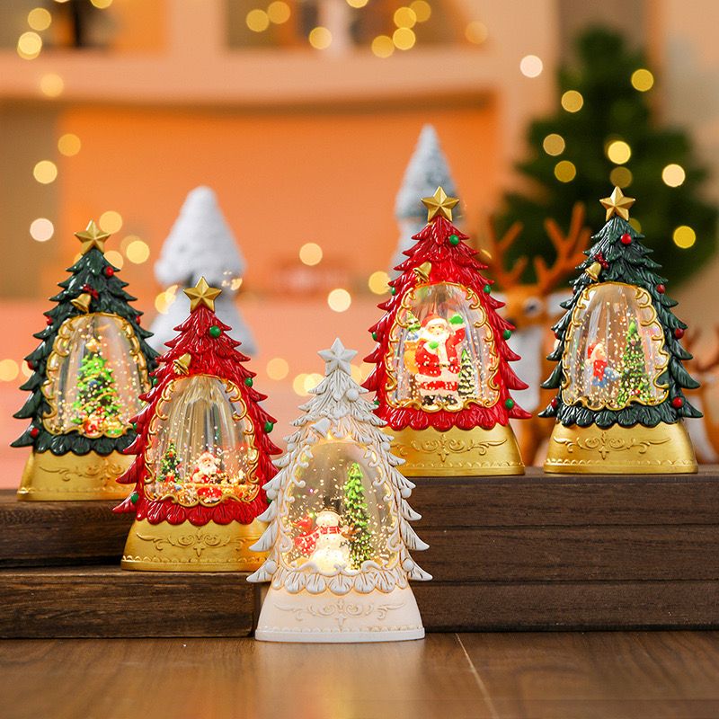 Decorations, Gifts, Creative Christmas Tree, Santa Claus, Snowman, Wind Lights, Scene, Atmosphere, Nightlight_voghion.com