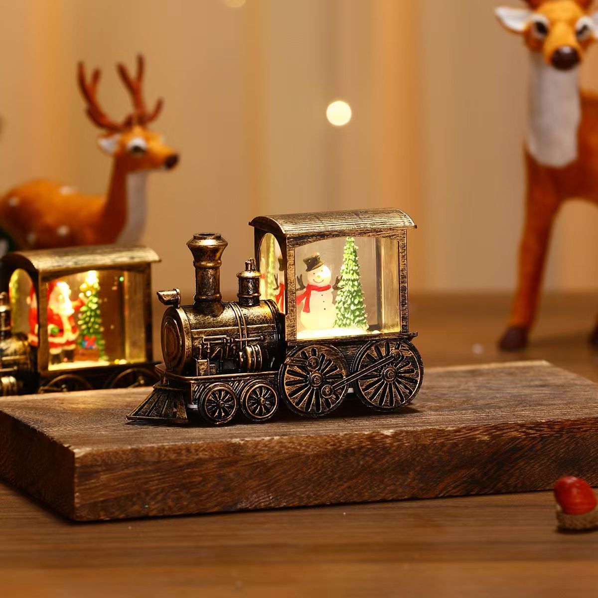 Decorations, Gifts, Creative Christmas Tree, Santa Claus, Snowman, Wind Lights, Scene, Atmosphere, Nightlight_voghion.com