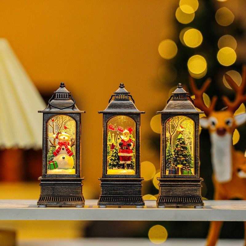 Decorations, Gifts, Creative Christmas Tree, Santa Claus, Snowman, Wind Lights, Scene, Atmosphere, Nightlight_voghion.com