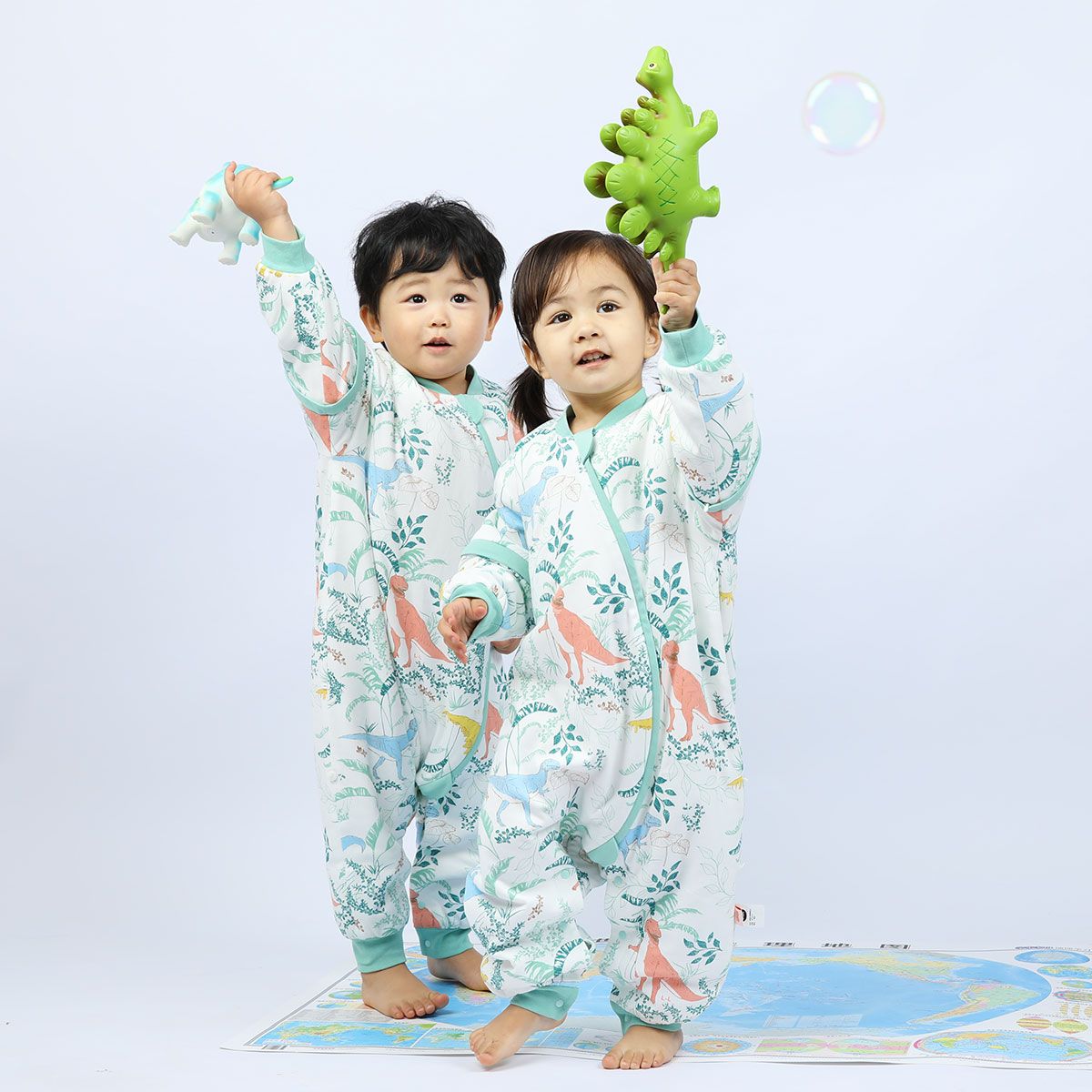 良良婴儿恒温睡袋宝宝秋冬款护肚分腿睡袋儿童防踢被神器