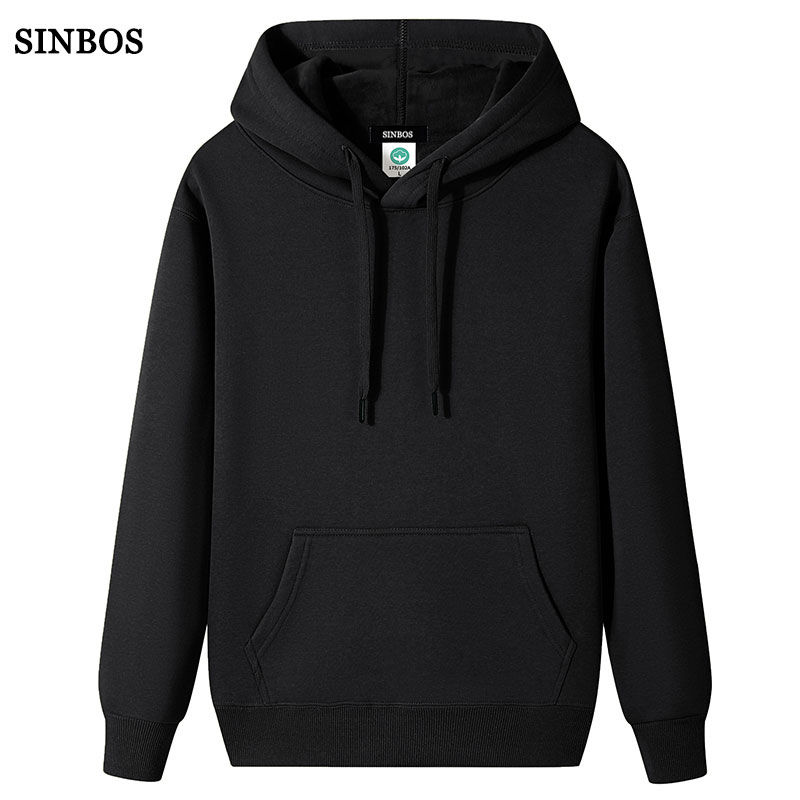 Spring Men's High-End Hooded Sweatshirt With Fleece Lining, Casual Base Layer, Black Long-Sleeve T-Shirt, New Autumn And_voghion.com