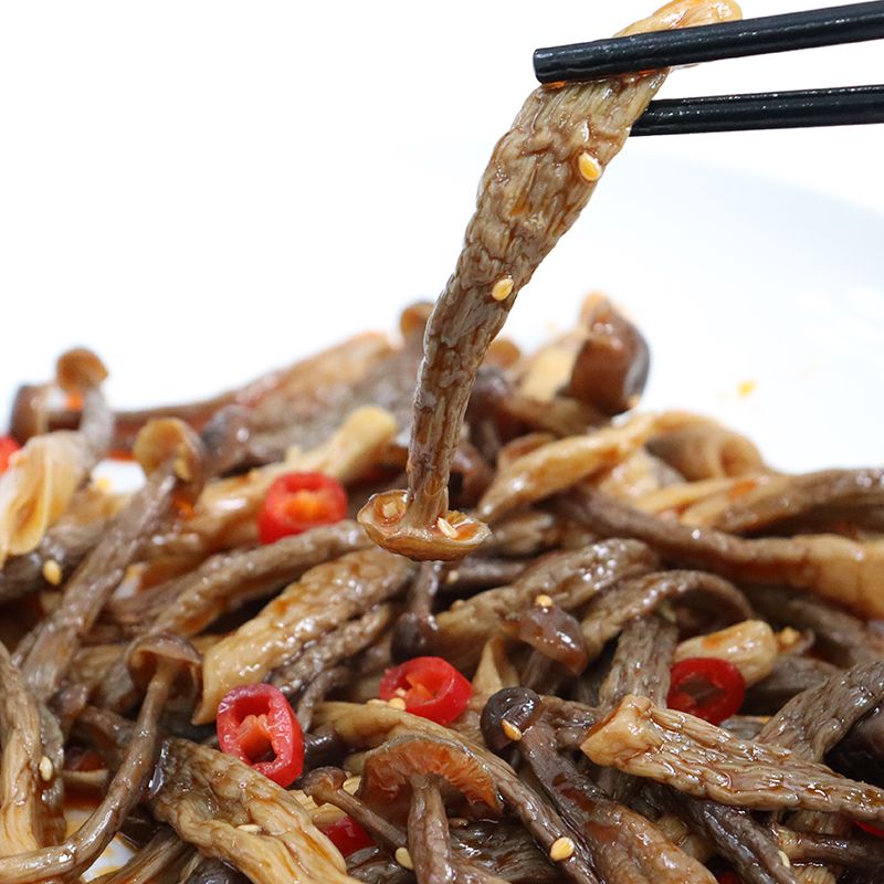 超辣鹿耳菇开袋即食泡椒小零食香辣休闲下饭菜独立小包追剧下酒菜 图 5