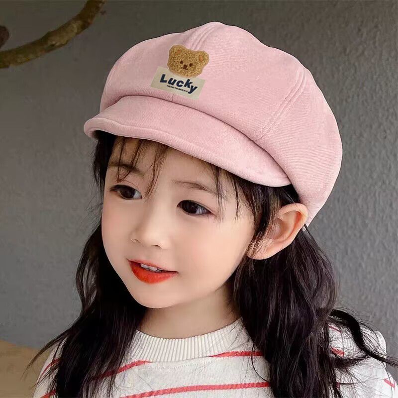 儿童帽子秋冬款女宝宝贝雷帽时尚百搭女童南瓜帽洋气鸭舌帽保暖潮
