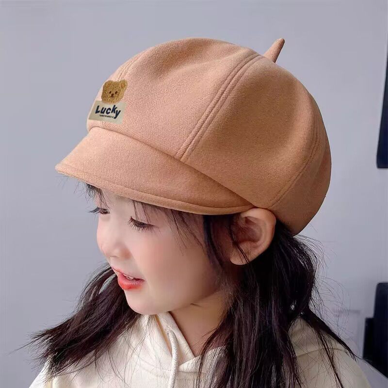 儿童帽子秋冬款女宝宝贝雷帽时尚百搭女童南瓜帽洋气鸭舌帽保暖潮