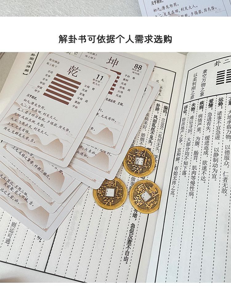 周易易经六十四卦牌灵签详解入门一卦一卡牌学习解卦牌快速记忆法 detail 12