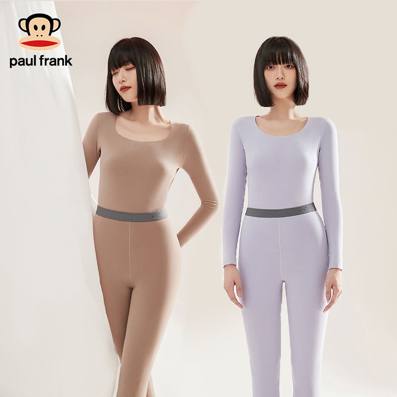 大嘴猴保暖内衣情侣加绒恒温发热无痕女士套装秋冬款男士秋衣秋裤