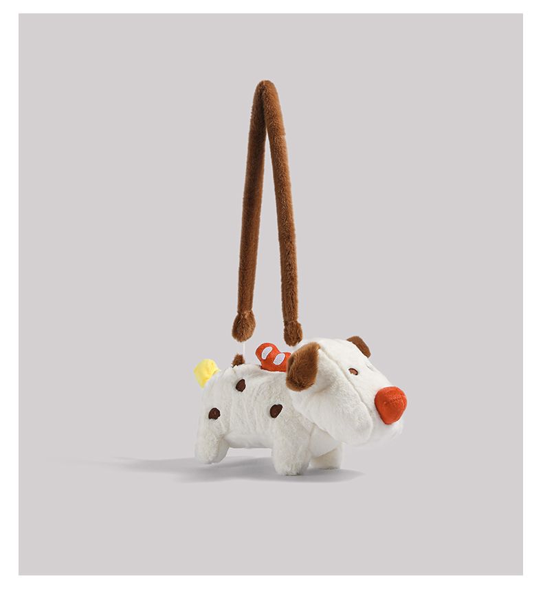 UR Cute Puppy Doll for Women 2024 Autumn/Winter New Collection Single Shoulder Crossbody Plush Mini Phone Bag_voghion.com