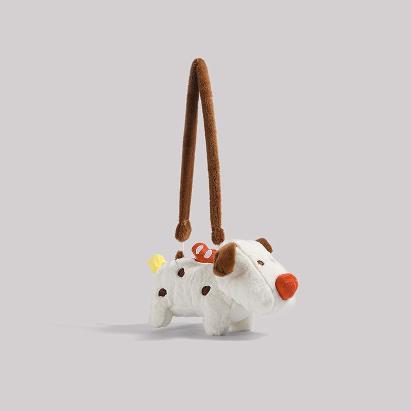 UR Cute Puppy Doll for Women 2024 Autumn/Winter New Collection Single Shoulder Crossbody Plush Mini Phone Bag_voghion.com