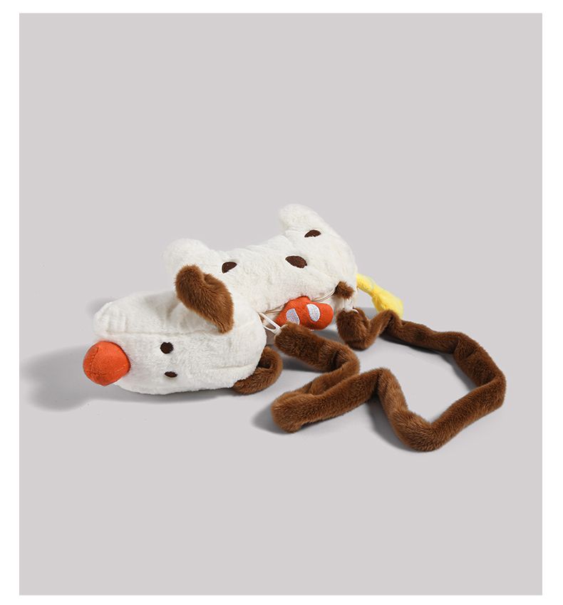 UR Cute Puppy Doll for Women 2024 Autumn/Winter New Collection Single Shoulder Crossbody Plush Mini Phone Bag_voghion.com