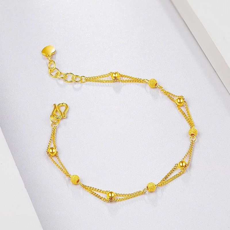 Neues Armband, schlichtes Glücksperlenarmband für Damen, neuer vietnamesischer Sandgoldschmuck, der nicht verblasst_voghion.com