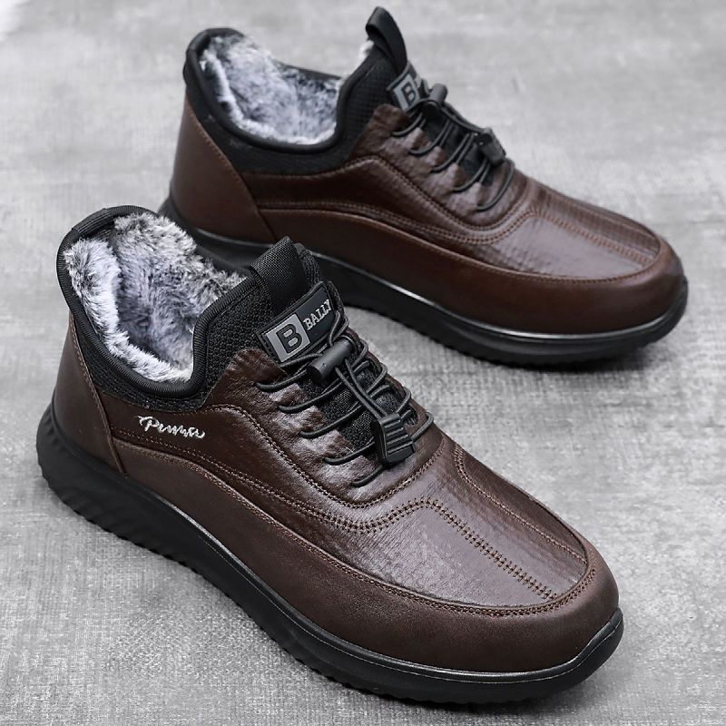 正品红蜻蜓金典男冬季加绒加厚保暖棉鞋防滑软底中老年人健步鞋男