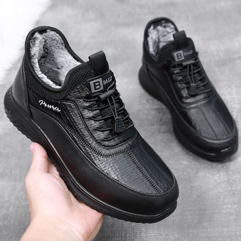 正品红蜻蜓金典男冬季加绒加厚保暖棉鞋防滑软底中老年人健步鞋男