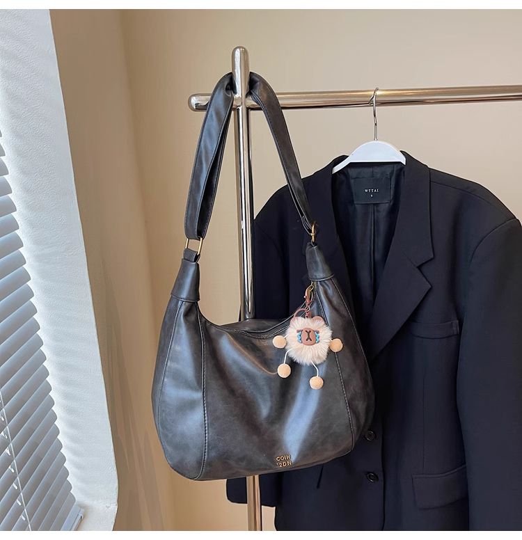 FOUR ONE borsa a tracolla versatile alla moda da donna, modello coreano, casual, di grande capacità, modello a forma di ravioli, di alta qualità_voghion.com