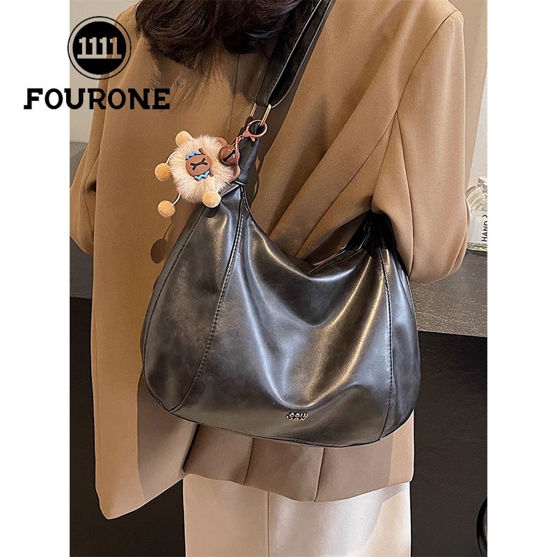 FOUR ONE borsa a tracolla versatile alla moda da donna, modello coreano, casual, di grande capacità, modello a forma di ravioli, di alta qualità_voghion.com