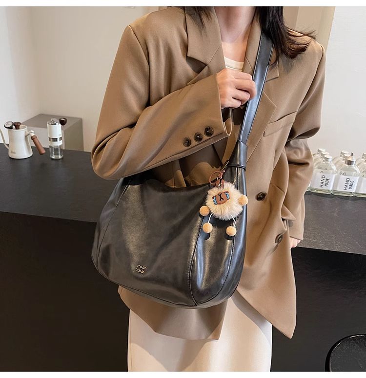 FOUR ONE borsa a tracolla versatile alla moda da donna, modello coreano, casual, di grande capacità, modello a forma di ravioli, di alta qualità_voghion.com