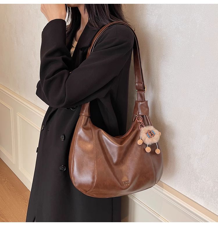 FOUR ONE borsa a tracolla versatile alla moda da donna, modello coreano, casual, di grande capacità, modello a forma di ravioli, di alta qualità_voghion.com