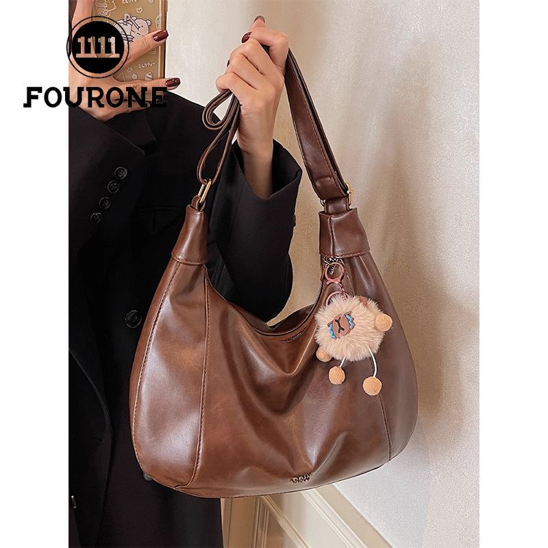 FOUR ONE borsa a tracolla versatile alla moda da donna, modello coreano, casual, di grande capacità, modello a forma di ravioli, di alta qualità_voghion.com