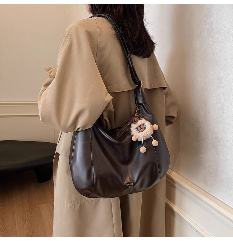 FOUR ONE borsa a tracolla versatile alla moda da donna, modello coreano, casual, di grande capacità, modello a forma di ravioli, di alta qualità_voghion.com