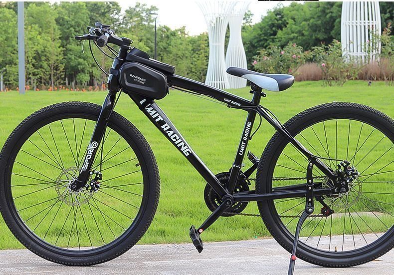 Bolsa rígida frontal para bicicleta, estilo mountain bike e estrada, com suporte para celular, grande capacidade e resistente à água, de dupla face._voghion.com
