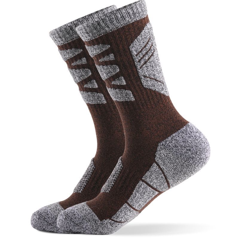 Rutschfeste Outdoor-Wandersocken, verdickte Sportsocken für Herren, professionelle Bergsteigersocken mit Handtuch_voghion.com
