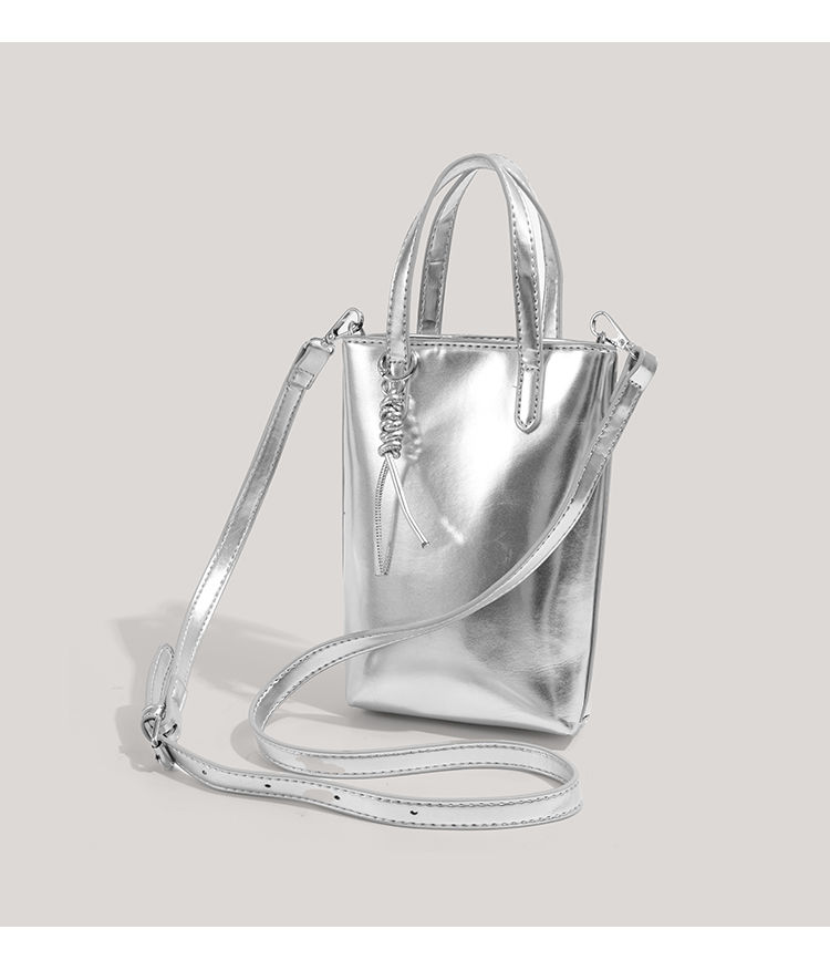 CHARHP&KEJNT niche high-end western-style handbag silver 2024 new single shoulder crossbody fashionable mobile phone bag_voghion.com