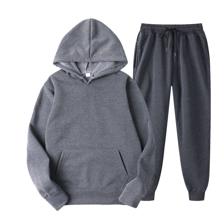 Europäisch-amerikanische Anzüge, neues sportlich-lässiges Set aus Jacke und Hose in Unifarben für Frühling und Herbst, Pullover-Sweatshirt, trendig_voghion.com