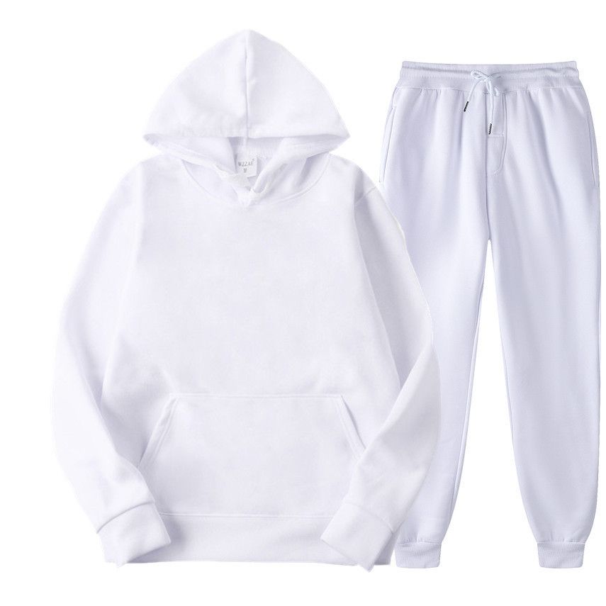 Europäisch-amerikanische Anzüge, neues sportlich-lässiges Set aus Jacke und Hose in Unifarben für Frühling und Herbst, Pullover-Sweatshirt, trendig_voghion.com