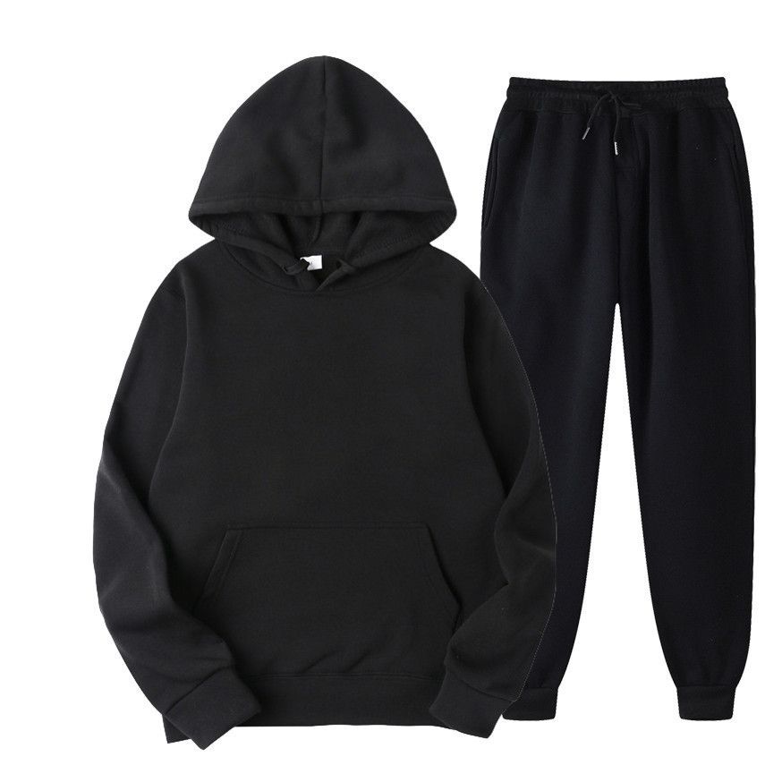 Europäisch-amerikanische Anzüge, neues sportlich-lässiges Set aus Jacke und Hose in Unifarben für Frühling und Herbst, Pullover-Sweatshirt, trendig_voghion.com