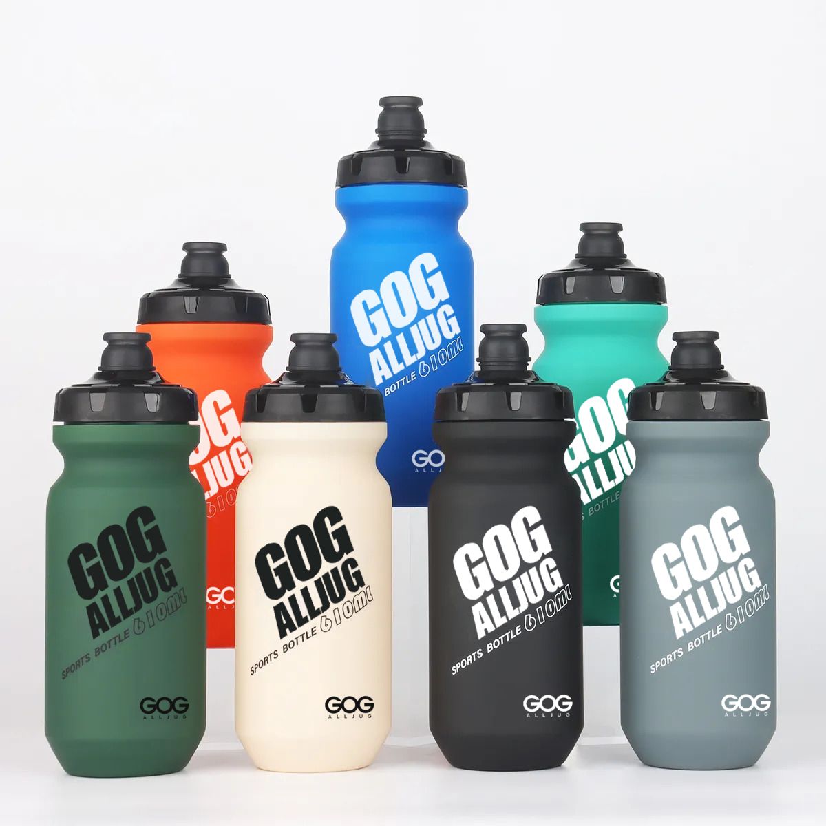 610ML Portable PP5 Sports Bottle With Bite Valve Lid, Outdoor Cycling Squeeze Water Bottle, Food Grade_voghion.com