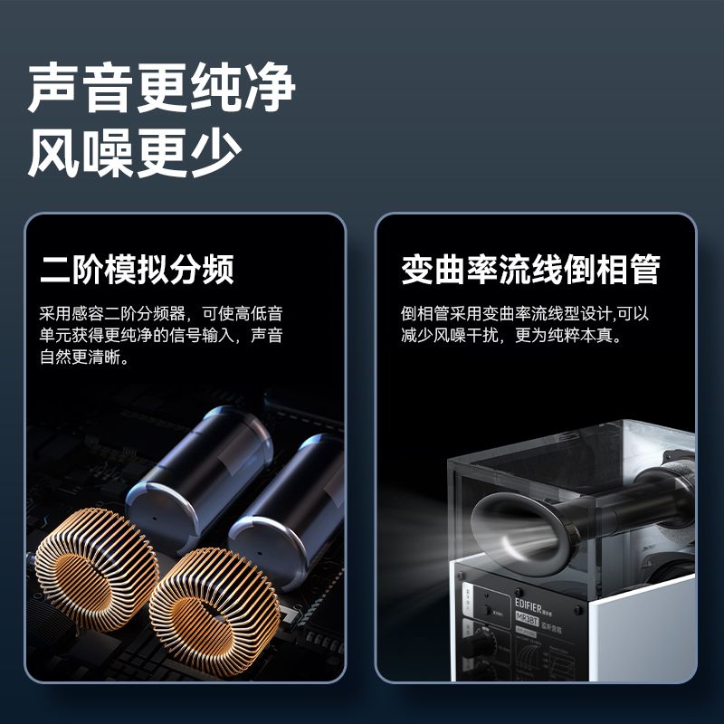 漫步者MR3BT监听音箱趋零音染多媒体音响高音质电脑桌面音箱 图片 6