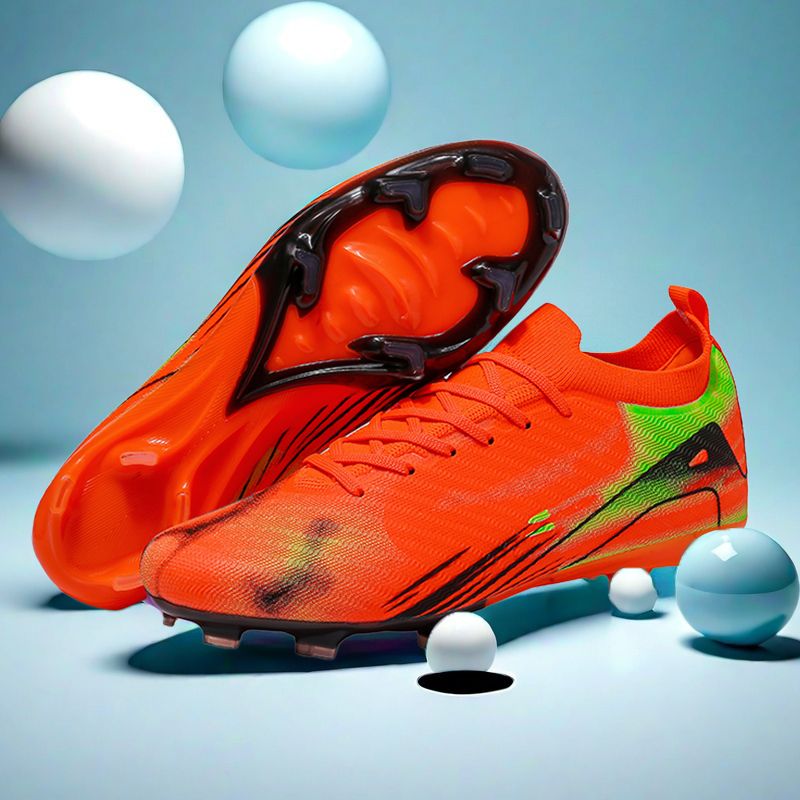 Cristiano Ronaldo Messi Top Quality Low-Top Football Elementary School Students, Older Children, AG Long-Studded Youth Soccer Boys_voghion.com