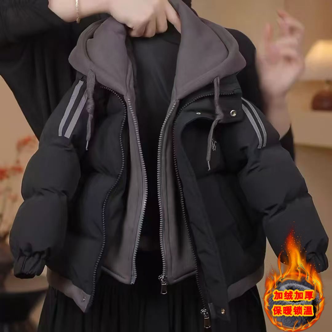 儿童安可拉红棉衣男童棉服2026新款加厚加绒男童冬季保暖棉袄外套