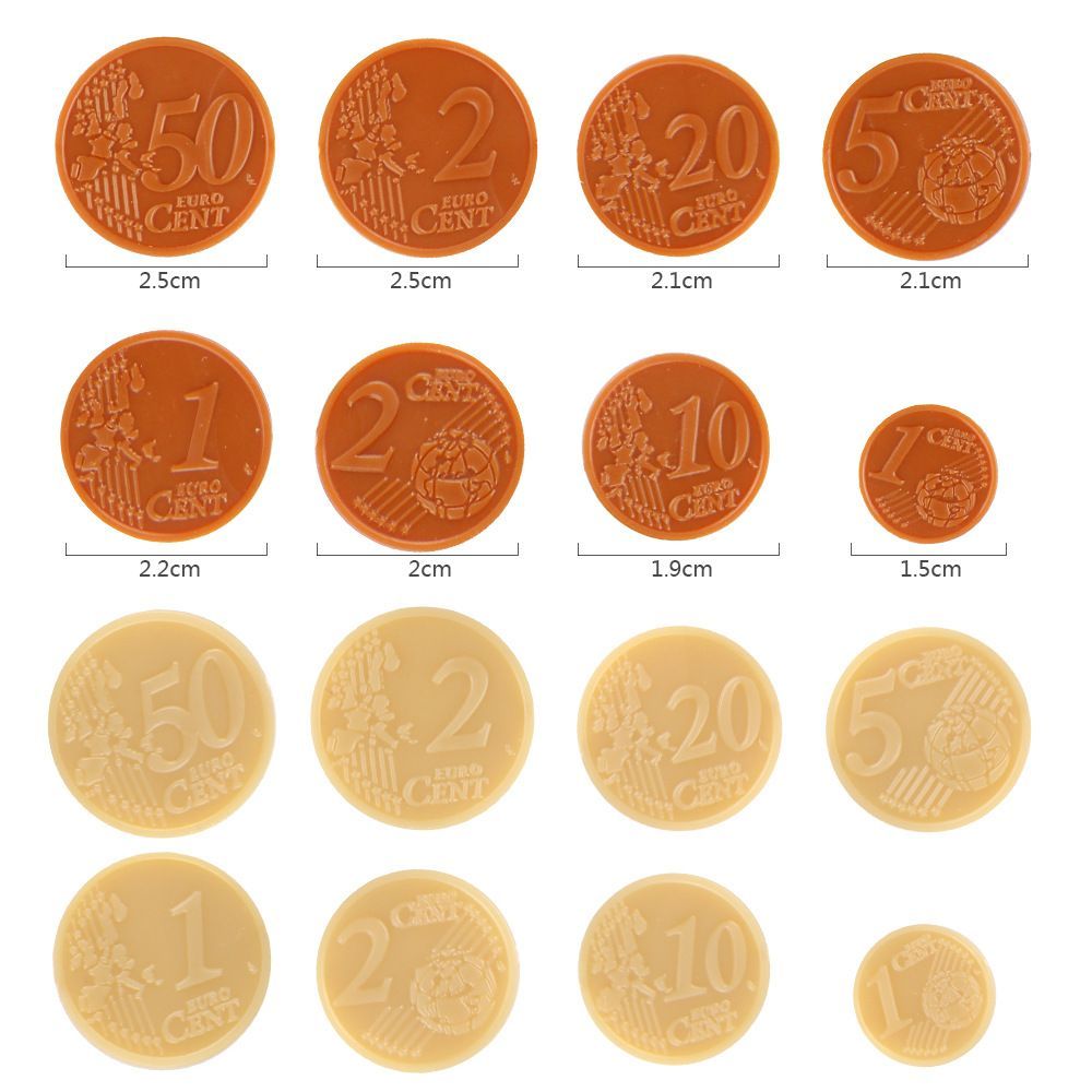 Simulated Dollar Props, Plastic Euro 100-cent Toy Coins, Holiday Party Stage Decorations, Gold And Silver Coins_voghion.com