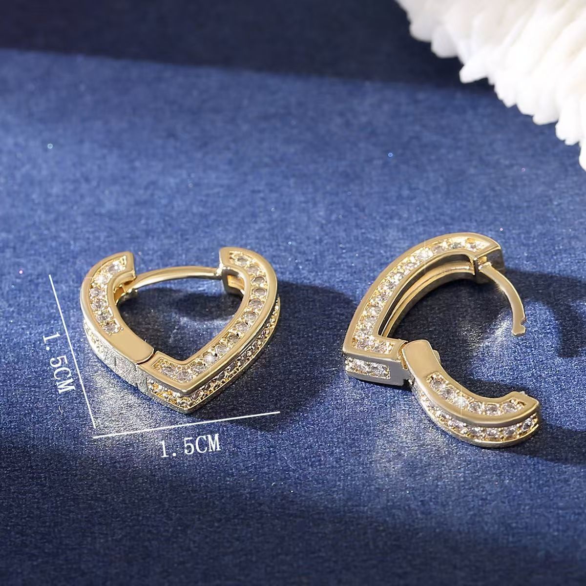 Diamant Herz Creolen Für Damen Luxuriöser Extravaganter Stil_voghion.com