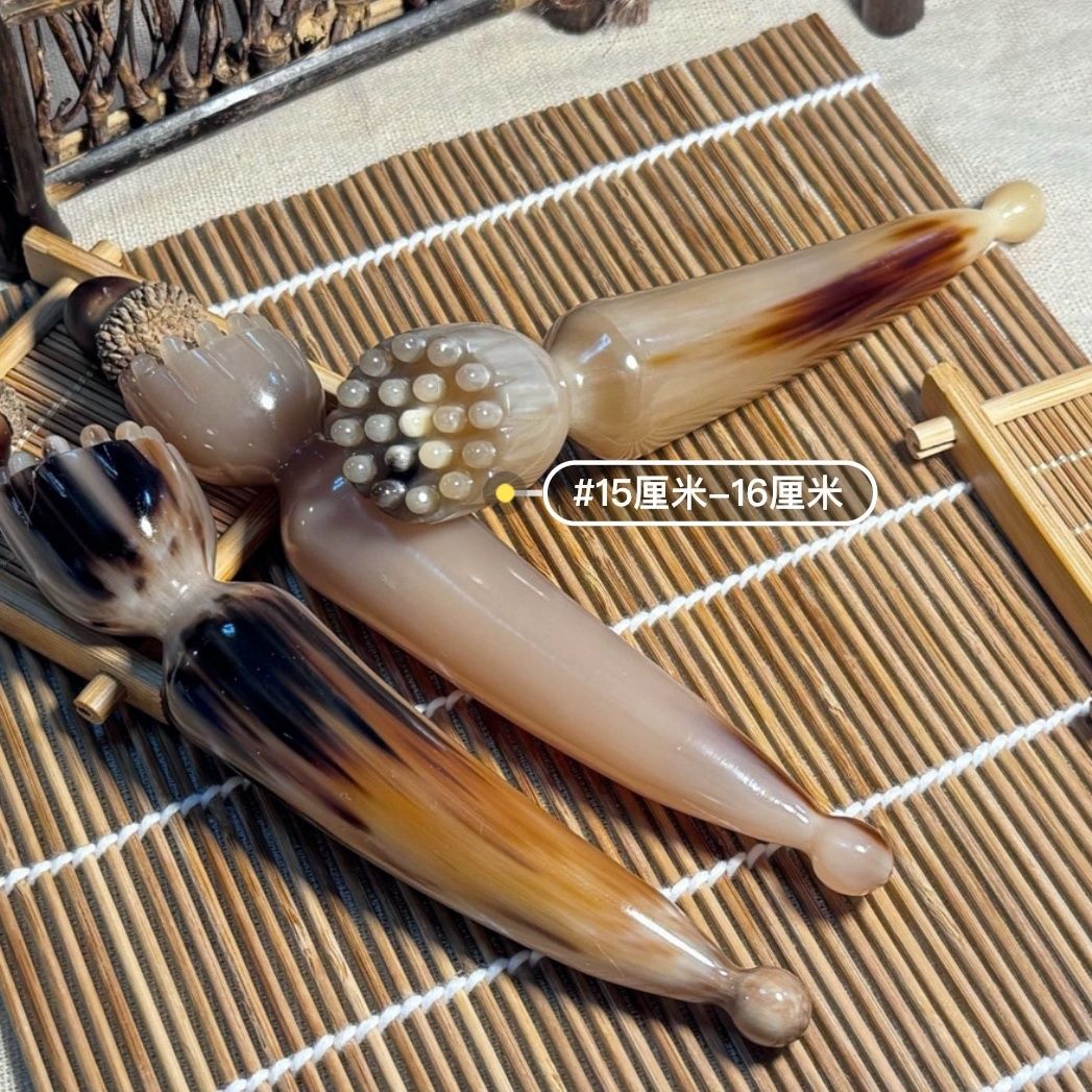 天然牛角一体眼部莲蓬按摩经络疏通脸部拨筋美容点穴面部提拉紧致