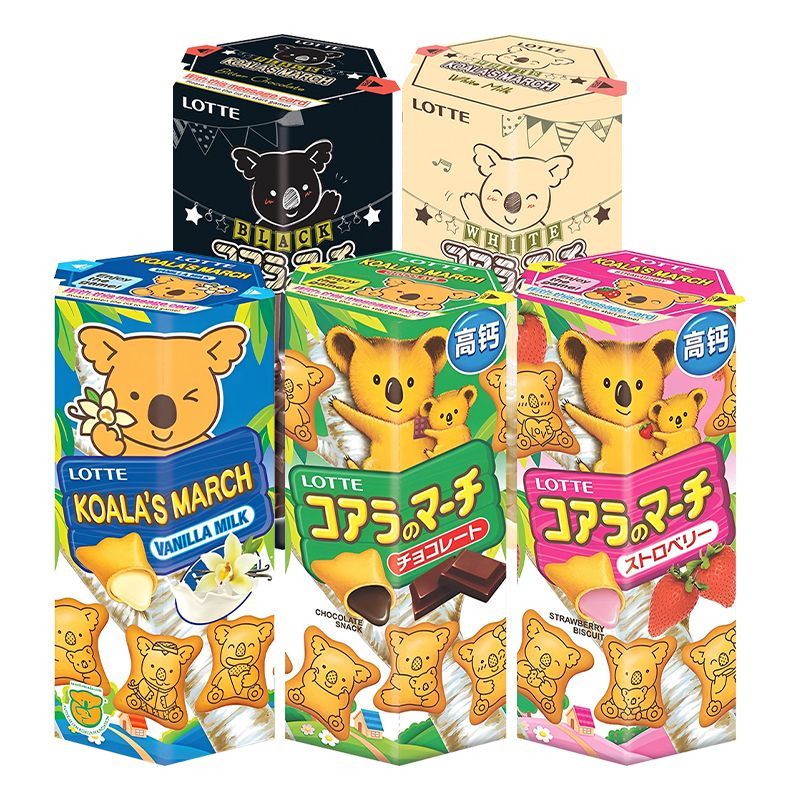 泰国进口LOTTE乐天小熊巧克力味夹心饼