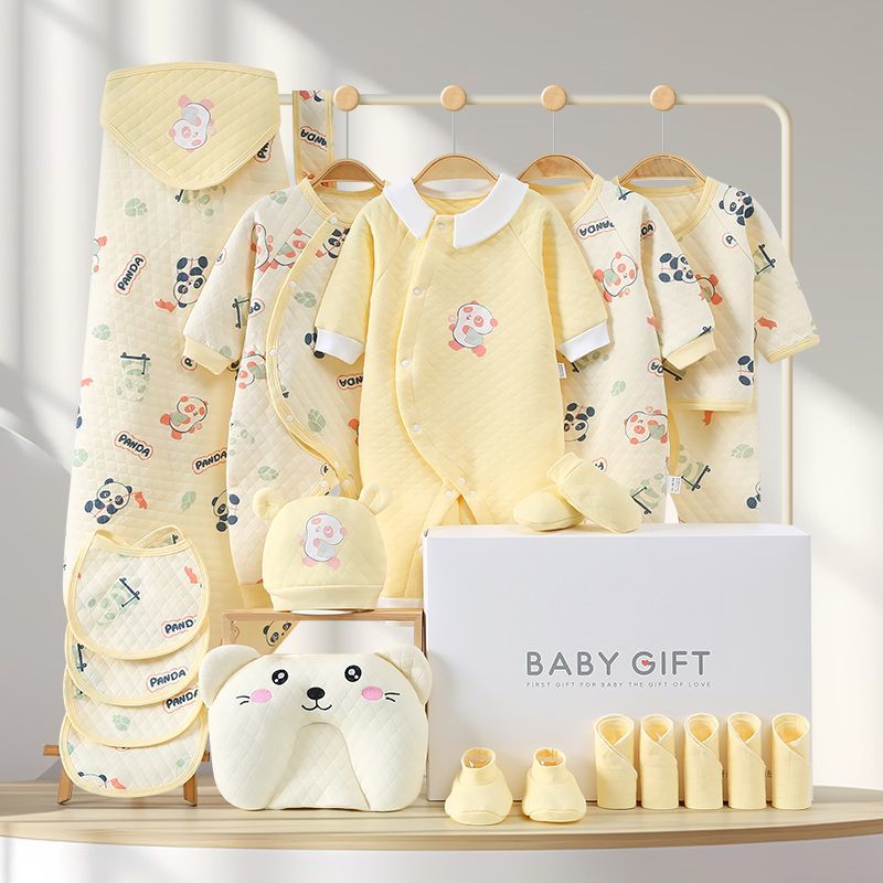 高档婴儿礼盒初生刚出生宝宝衣服套装满月礼物纯棉用品大全四季款