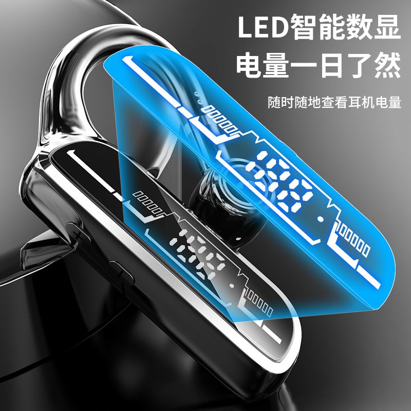 HAINUIEIIE新款降噪无线蓝牙耳机挂耳式超长待机运动商务华为通用