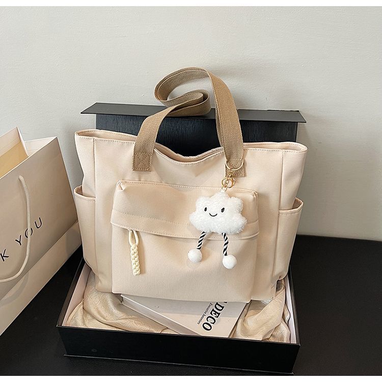 Cross-border Damen Neue Große Canvas-Tasche für Studentinnen, lässig und vielseitig, geeignet für Uni und Pendeln_voghion.com