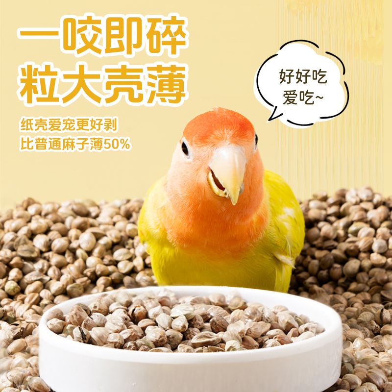 宠尚天纸壳麻子鹦鹉奖励磨牙零食纸皮火麻仁食用增肥靓羽小鸟零食