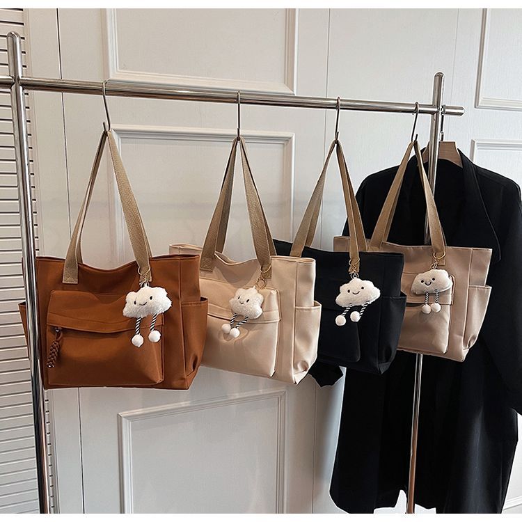 Cross-border Damen Neue Große Canvas-Tasche für Studentinnen, lässig und vielseitig, geeignet für Uni und Pendeln_voghion.com
