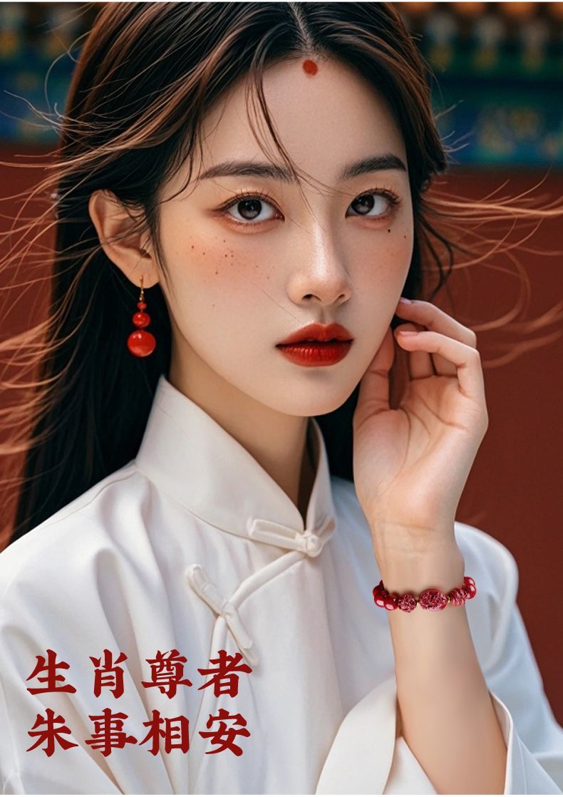 2026马年天然朱砂手串男转运珠护身符本命年手链三合六合佛珠女款 detail 12
